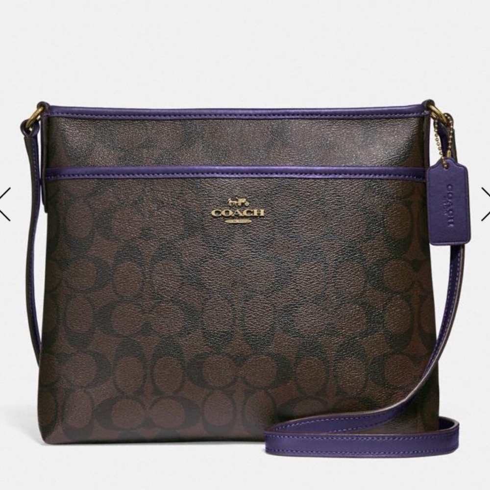 Sold🚫Coach File Crossbody In Signature Canvas - Picture 1 of 9